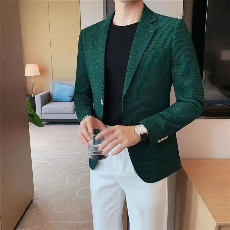 Man Suits and Blazers White Business Coats