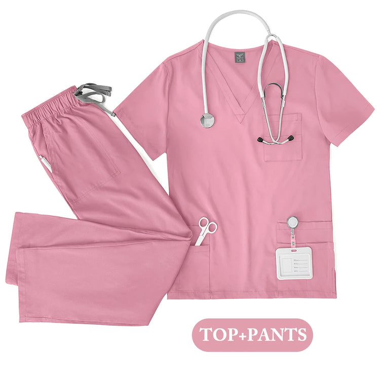 Unisex Medical Scrubs Uniform Set