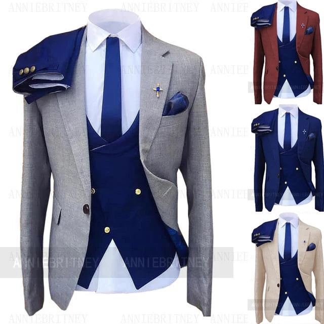 Custom Gray Wedding Suit Men Tuxedo Coat
