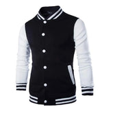 Wine Red Varsity Jacket Men Slim Fit