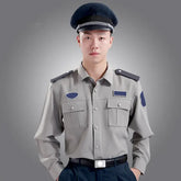 Hotel Doormen Staff Work Wear for men, featuring a uniform shirt and cap for professional security staff.