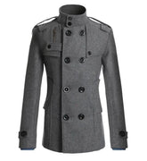 Men Wool Overcoat Long Woolen Coat Casual Mens Outerwear