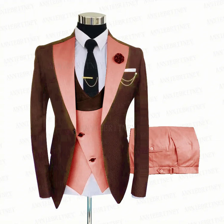 Custom Gray Wedding Suit Men Tuxedo Coat