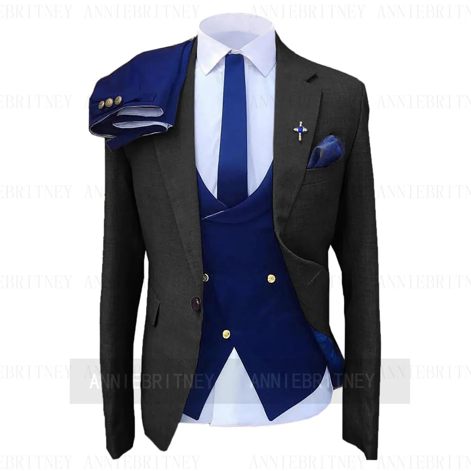 Custom Gray Wedding Suit Men Tuxedo Coat