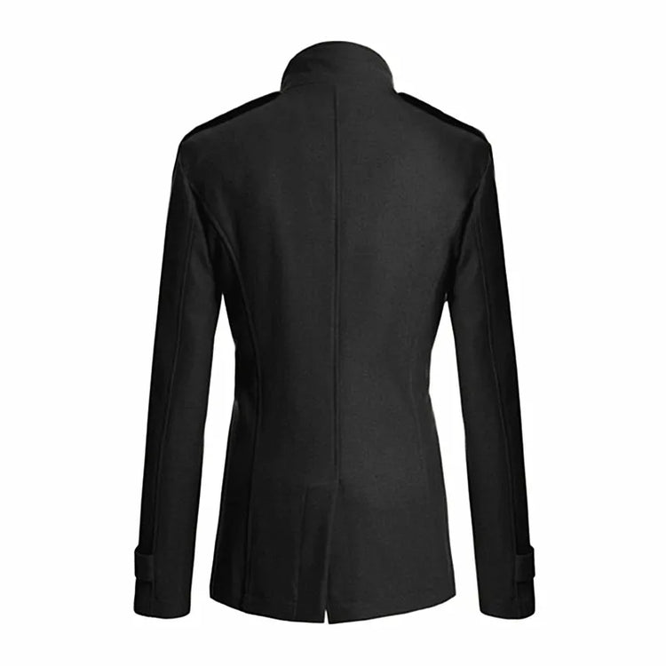 Men Wool Overcoat Long Woolen Coat Casual Mens Outerwear