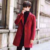 Men Wool Fleece Winter Tuxedo Coat Jacket