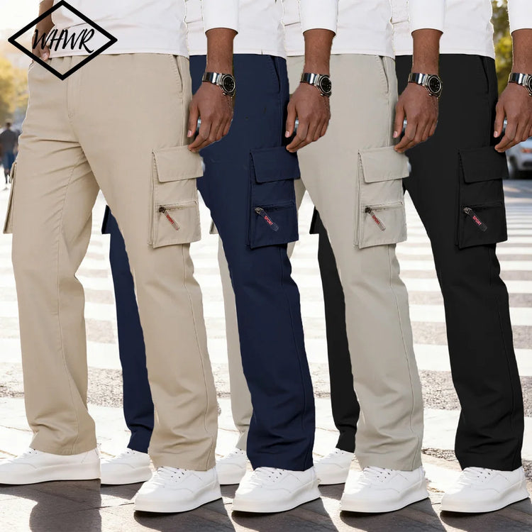 Men Cargo Pants Casual Multi Pocket Hiking Trouser