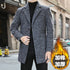 Men Wool Fleece Winter Tuxedo Coat Jacket