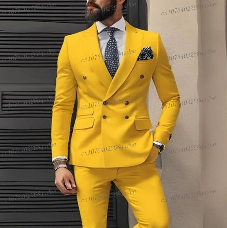 Pink Groom Wedding Tuxedo Suit 2025 Male