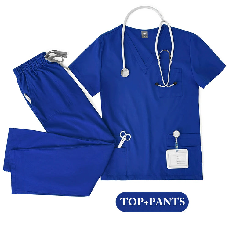 Unisex Medical Scrubs Uniform Set