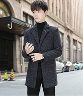 Men Wool Fleece Winter Tuxedo Coat Jacket