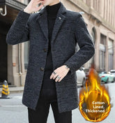 Men Wool Fleece Winter Tuxedo Coat Jacket