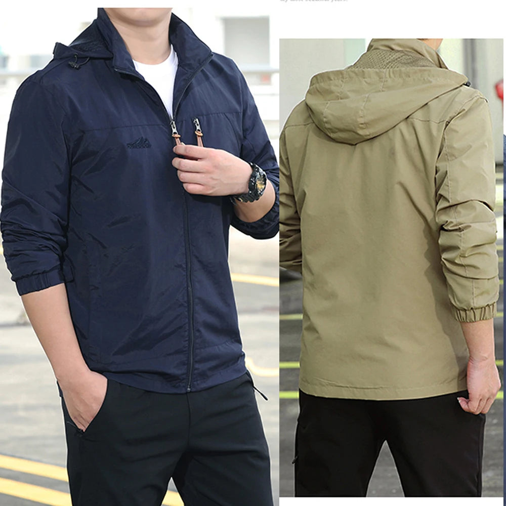 Men Tactical Waterproof Hooded Jacket 