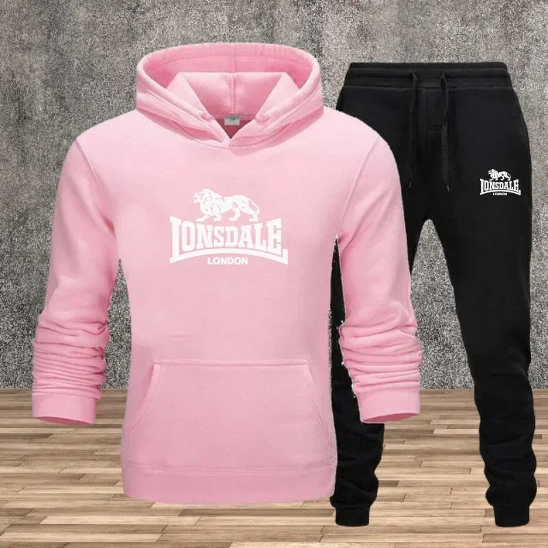 Mens Hoodie Sweatpants Casual Tracksuit Set