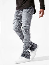 Mens Slim Fit Tassel Denim Trousers