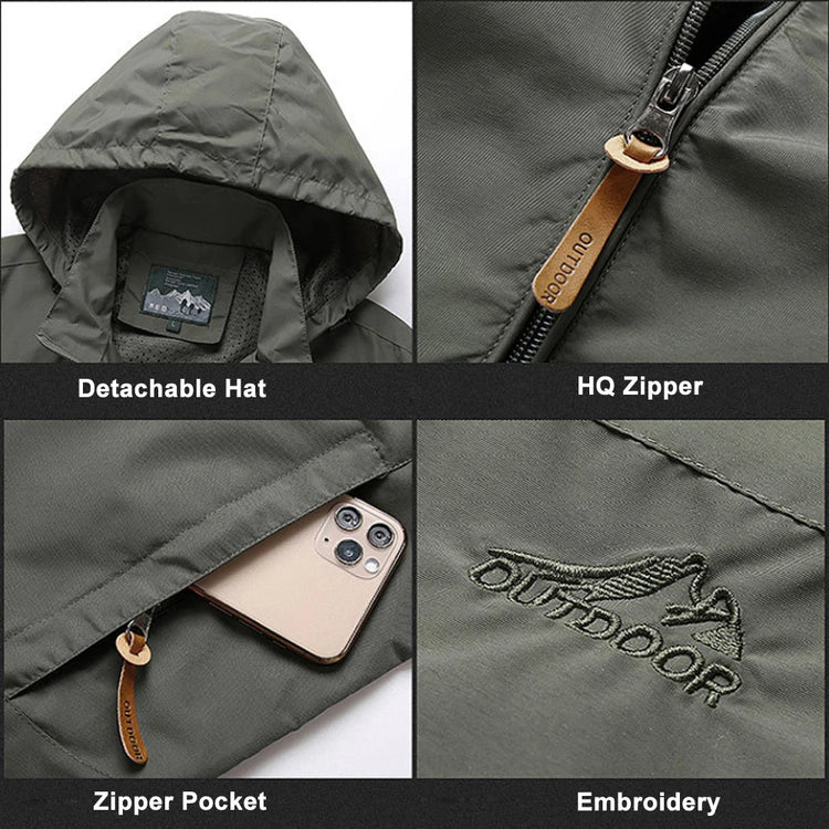 Men Tactical Waterproof Hooded Jacket 