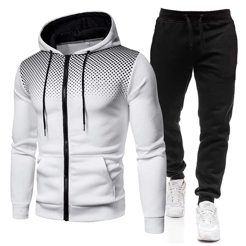 Mens Fleece Hoodie Sweatpants Tracksuit