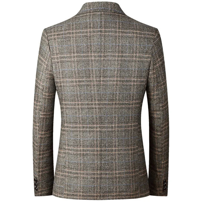 Striped Mens Blazer Casual Business Coat