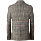 Striped Mens Blazer Casual Business Coat