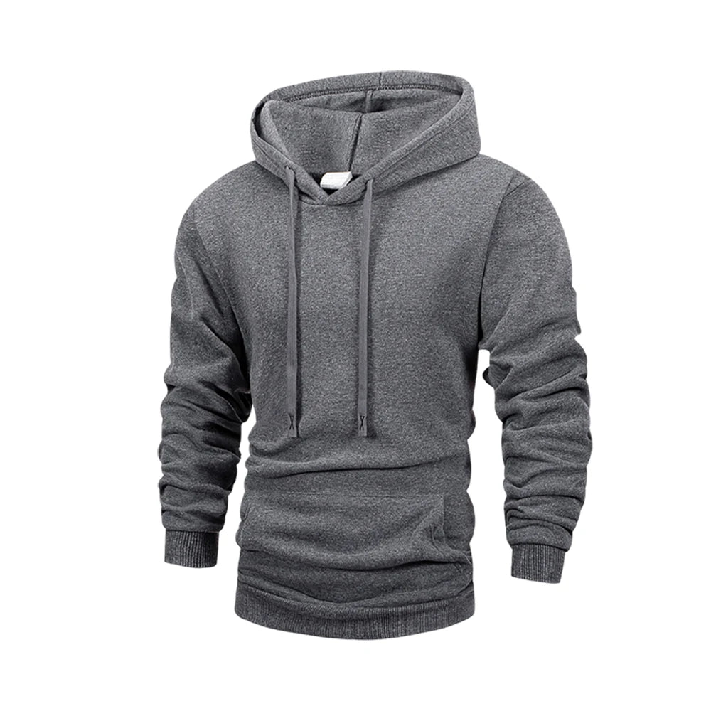 Mens Fleece Pullover Winter Hoodie Coat
