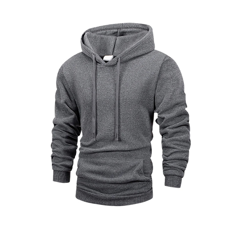 Mens Fleece Pullover Winter Hoodie Coat