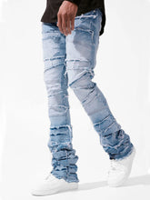 Mens Slim Fit Tassel Denim Trousers