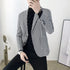 Mens Plaid Single Breasted Blazer