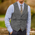 Men Suede Faux Leather Work Vest Utility Layering Vest