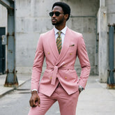 Green Double Breasted Mens Wedding Suit Tuxedo