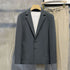 Mens Plaid Single Breasted Blazer