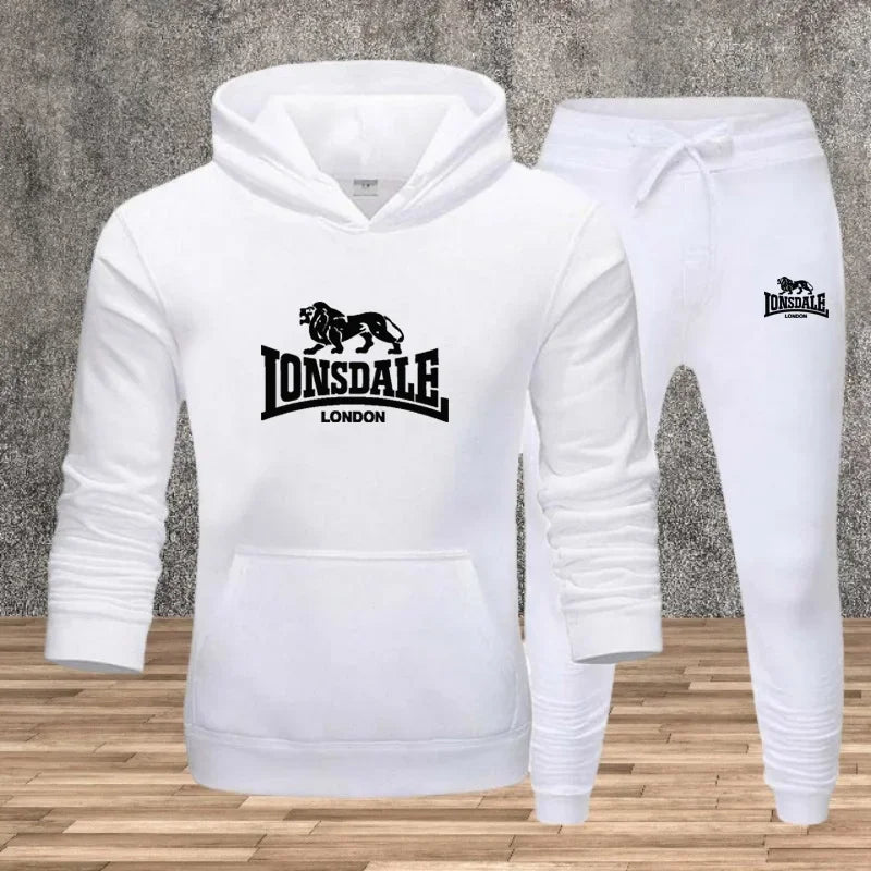 Mens Hoodie Sweatpants Casual Tracksuit Set