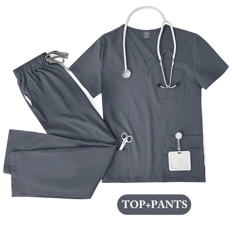 Unisex Medical Scrubs Uniform Set