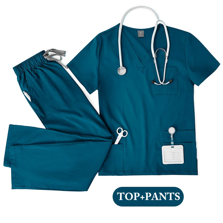 Unisex Medical Scrubs Uniform Set