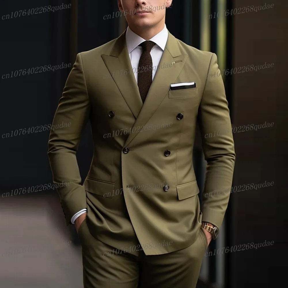 Pink Groom Wedding Tuxedo Suit 2025 Male