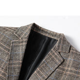 Striped Mens Blazer Casual Business Coat