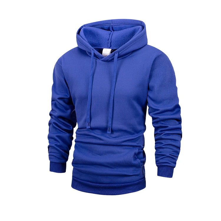 Mens Fleece Pullover Winter Hoodie Coat