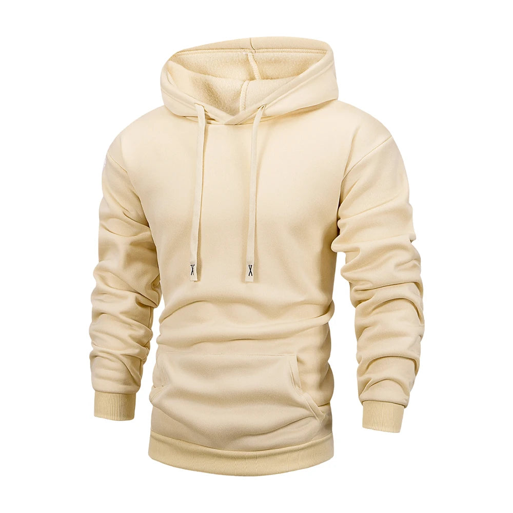Mens Fleece Pullover Winter Hoodie Coat