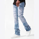 Mens Slim Fit Tassel Denim Trousers