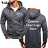 Custom Logo Zip Hoodie Jacket Mens Coats