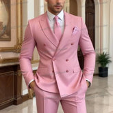 Pink Groom Wedding Tuxedo Suit 2025 Male