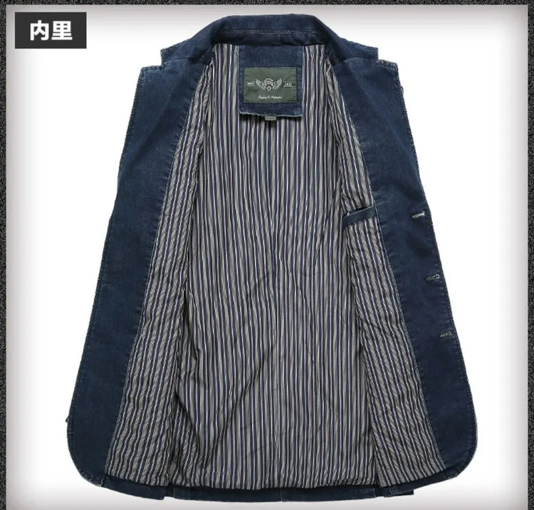 Mens Denim Single Breasted Blazer