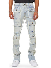  Multi Pockets Design Denim Cargo Pants 